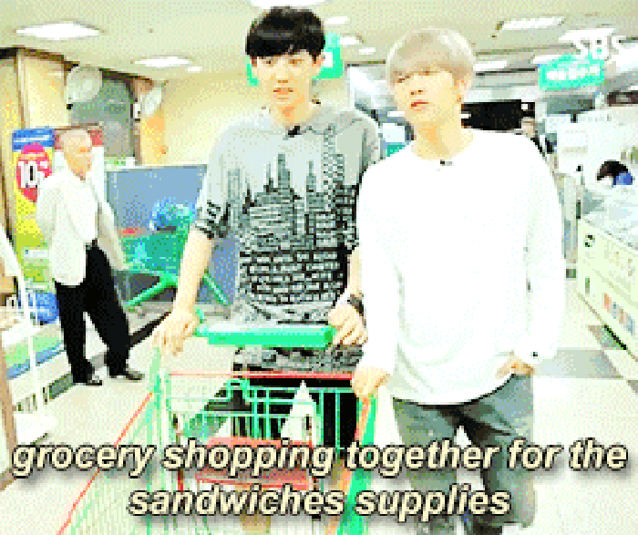韩国 超市 购物 开心