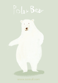 可爱 清新 跳舞 大白熊