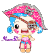 女孩 卡通 发光 个性 漂亮