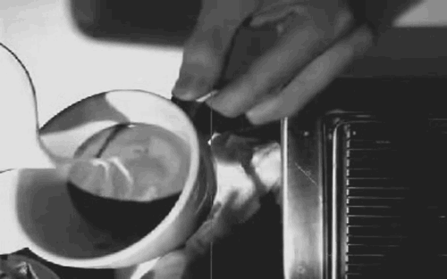 咖啡 黑白 电影 饮品