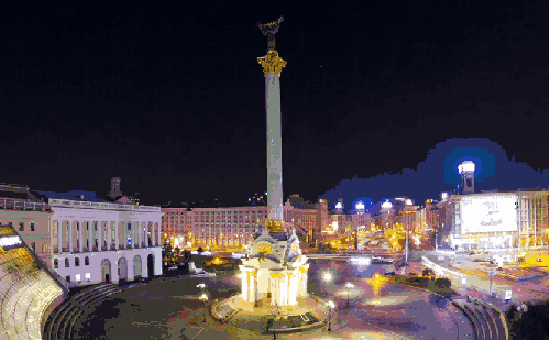 Kiew2011 ZWEIZWEI 中央广场 俄罗斯 延时摄影 建筑 标志