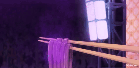 紫色 拉面 筷子