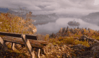 延时摄影 欧洲 秋天 长椅 风景