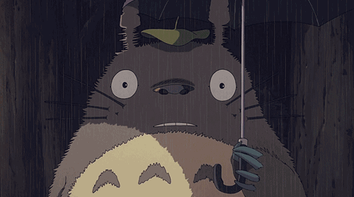龙猫 可爱 惊讶 雨夜 日本动漫
