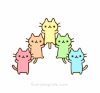 猫咪 挥手 创意 动漫