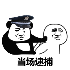 当场逮捕 熊猫头