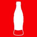 可乐 红色 瓶子 线条