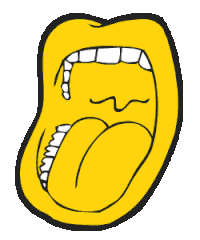 嘴巴 黄色 牙齿 舌头