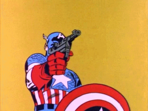 美国队长 动画 复古 盾牌 Captain America