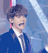 exo 边伯贤 exok 音乐银行 他脸上的OMF的灯
