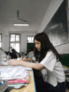 女孩 学习 课堂 挑逗