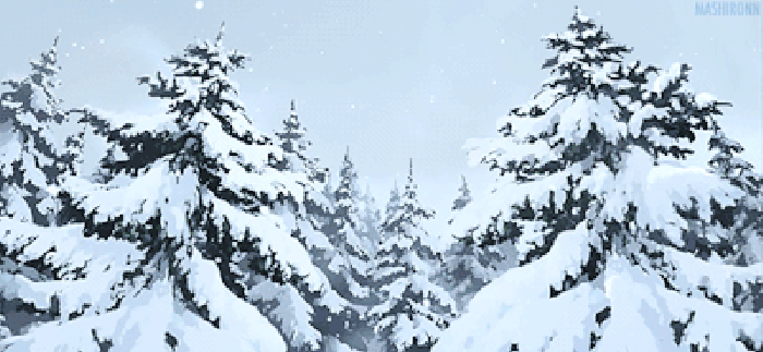 美景 下雪 冬日 动漫