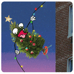 卡通 圣诞树 电线 可爱