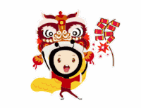 卡通 艺术 红色 喜庆