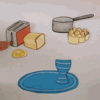 三明治 面包烘培机 黄油 动画 食物 Hannah Lily