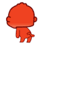 豁牙子 猴子 偷笑 背影