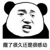 熊猫头 文字表情包 醒了很久还是很感动 搞笑 逗 沙雕