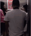 电梯 长发  跳舞 侧脸