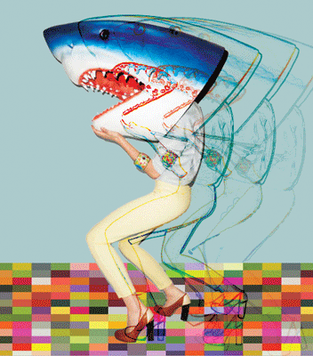 鲨鱼 shark 动画 抽象