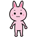 兔子 粉色 棒 星星