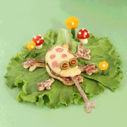 三明治 sandwich food 青蛙