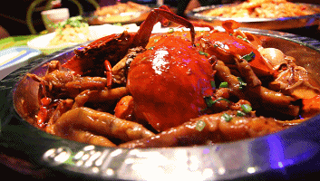 巨型帝王蟹 端上餐桌 美食