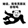 熊猫头 我有男朋友 你有吗 斗图 搞笑 中指 猥琐