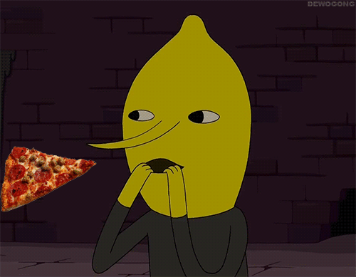 披萨 卡通 大嘴 吃