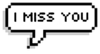 贴纸 l miss you 我想你 想你 撩 像素