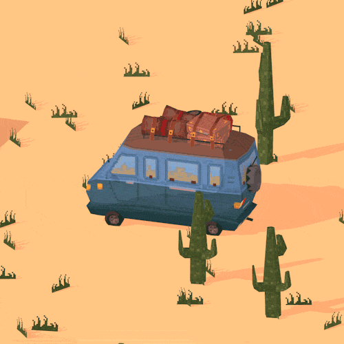 汽车 动画 沙漠 仙人掌 热的 desert
