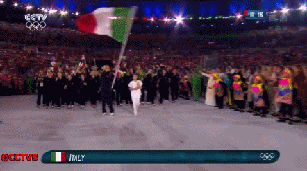 意大利代表团 出场 意大利 旗手 佩莱格里尼 里约奥运会 代表团