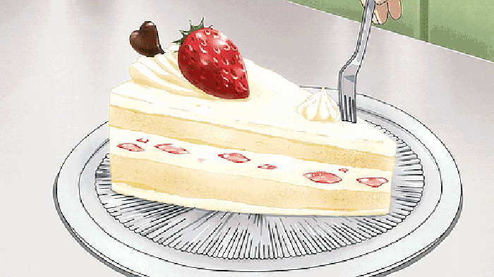 美食 蛋糕 草莓 叉子