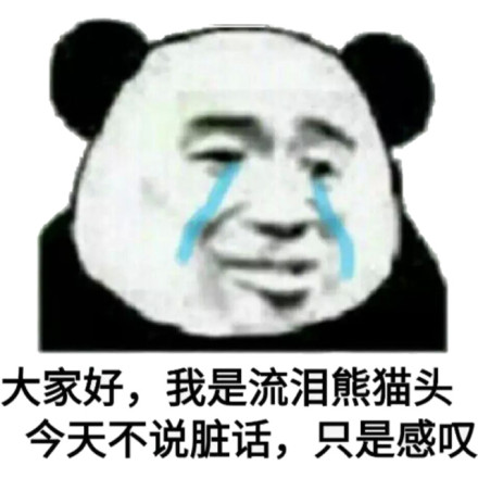 熊猫头 流泪熊猫头 不说脏话 感叹 斗图 搞笑
