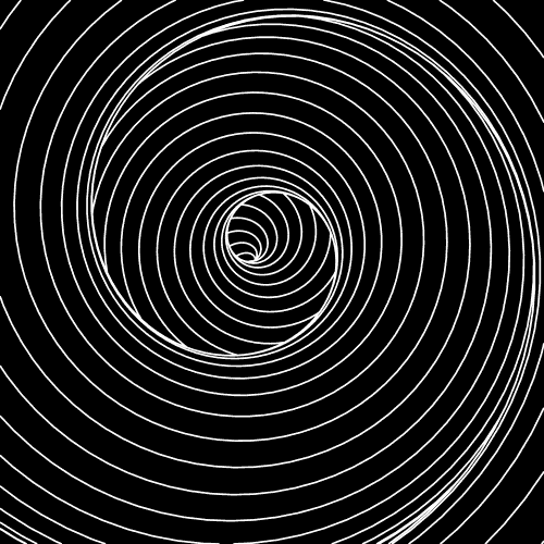 催眠 动效 曲线 循环 三维 旋转  黑白
