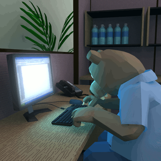 熊 bear 三维 玩电脑