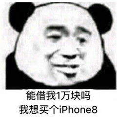 熊猫头 能借我 1万块吗 想买个iphone8 斗图 搞笑 猥琐