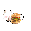 贴纸 猫咪 汉堡