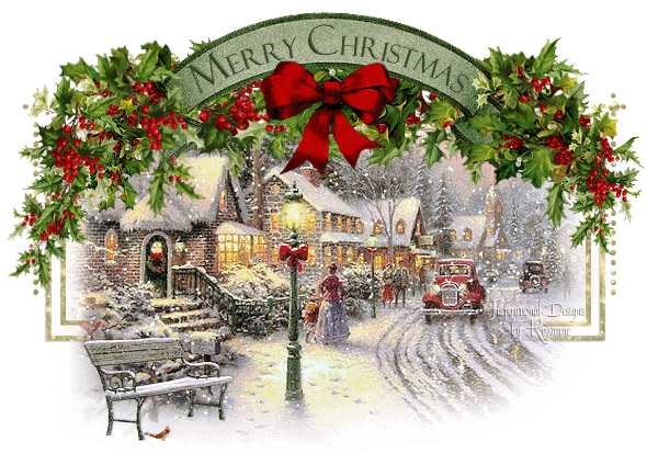 圣诞快乐 风景 油画 唯美 设计素材