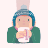 感冒 热气腾腾 茶杯 直视