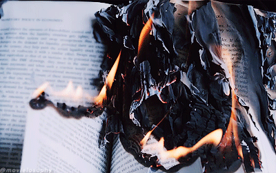 书本 烧毁 火苗