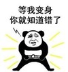 熊猫头 文字表情包 等我变身你就知道错了 搞笑 沙雕 蠢萌