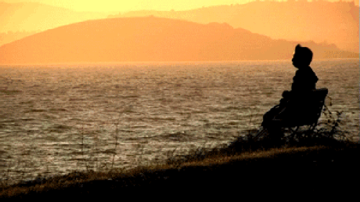 大海 海边 椅子 看风景