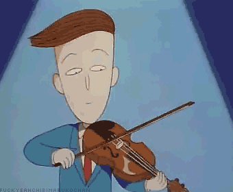 动漫 拉小提琴 认真 优美