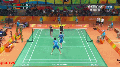 奥运会 里约奥运会 羽毛球 女双 中国 于洋 赛场瞬间