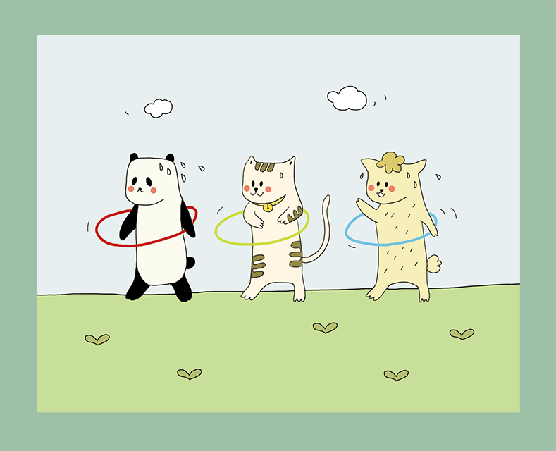 动物 卡通 可爱 呼啦圈