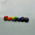 尺子 红色 黄色 蓝色