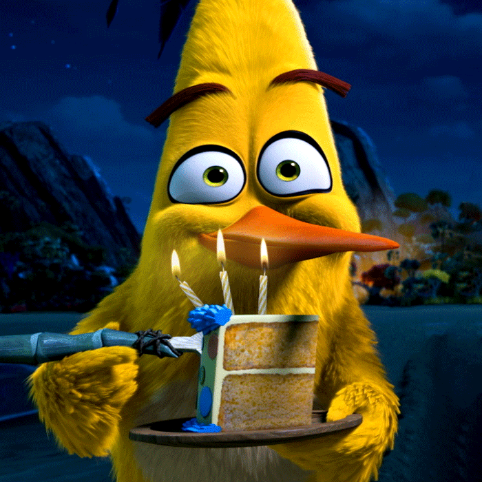 愤怒的小鸟 Angry Birds movie 蛋糕 叉子 夜晚 尖嘴 鸟喙