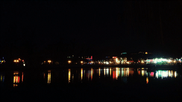 Cinemagraph 湖水 建筑 灯光