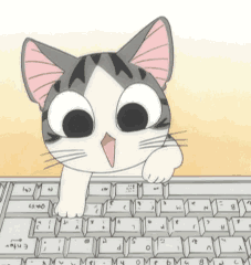 卡通 猫咪 键盘 爪子