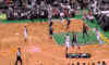 雷阿伦 NBA 篮球 凯尔特人 干拔 三分球 激烈对抗 汗流浃背 英气逼人 劲爆体育